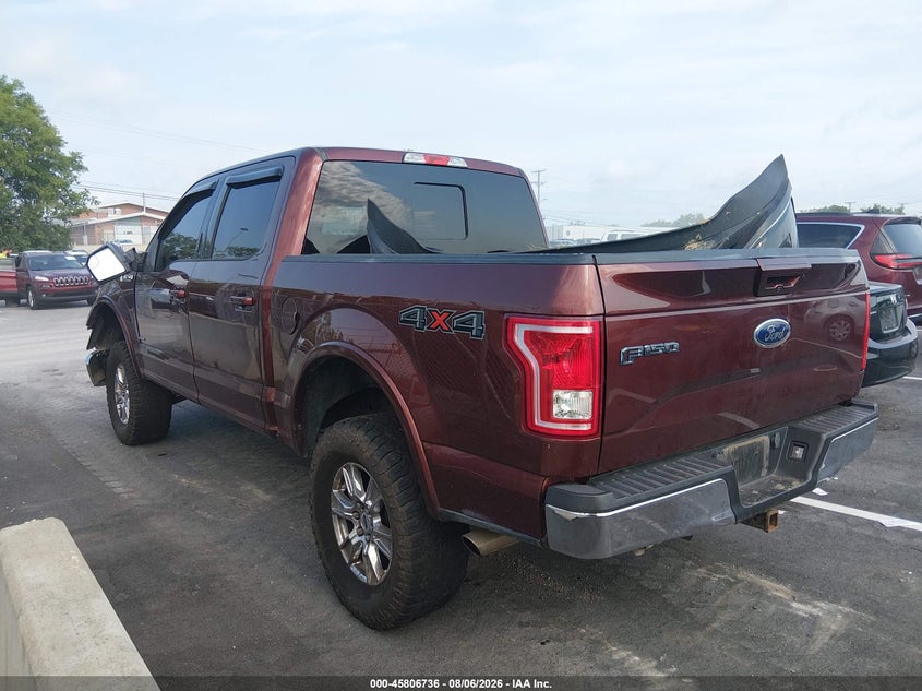 Vin: 1ftew1eg6gfc32545, lot: 46305582, ford f-150 lariat 20163