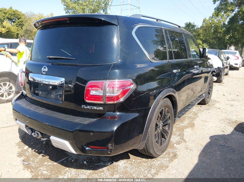Vin: jn8ay2ne6h9703773, lot: 46305584, nissan armada platinum 20174