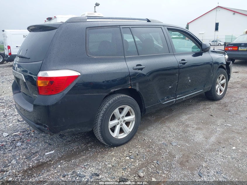 Vin: 5tdbk3eh3as024097, lot: 46305630, toyota highlander base v6 20104
