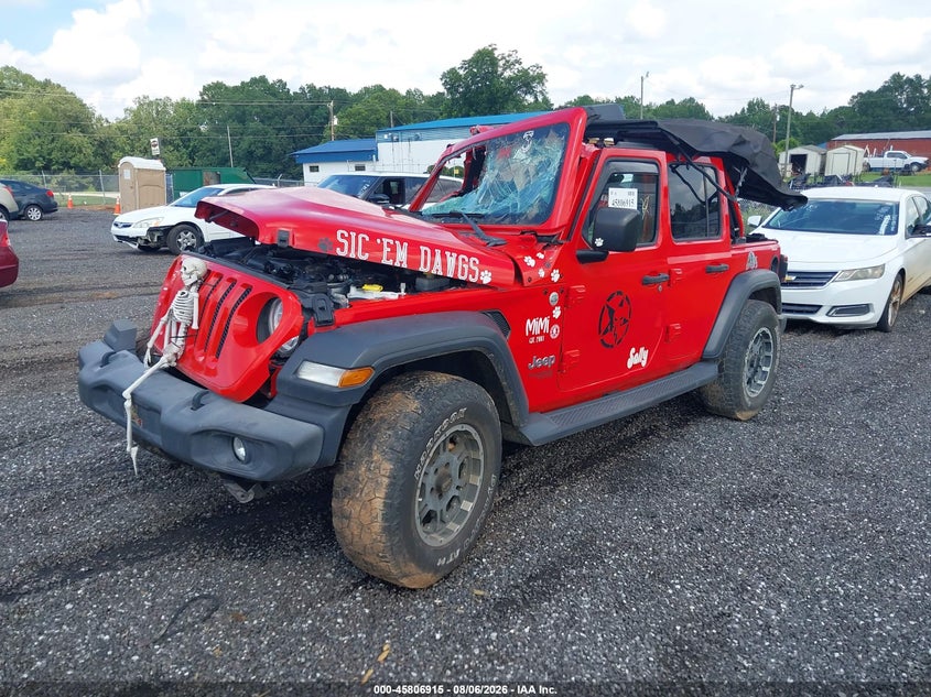 Vin: 1c4hjxdg3jw130921, lot: 46305761, jeep wrangler unlimited sport s 4x4 20182