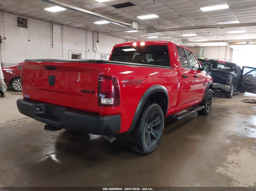Vin: 1c6rr7gg7ms582446, lot: 46305781, ram 1500 classic warlock  4x4 6'4 box 20214