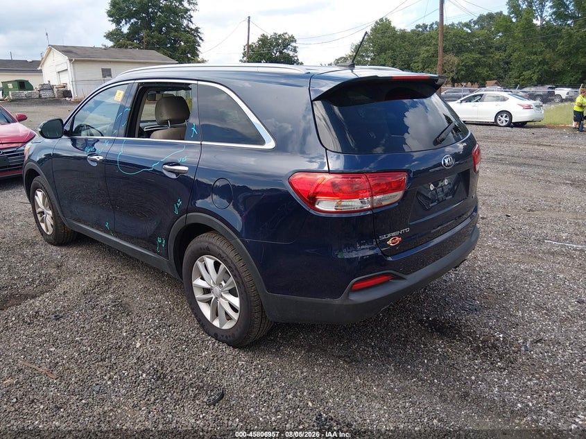 Vin: 5xypg4a35hg334749, lot: 46305803, kia sorento 2.4l lx 20173