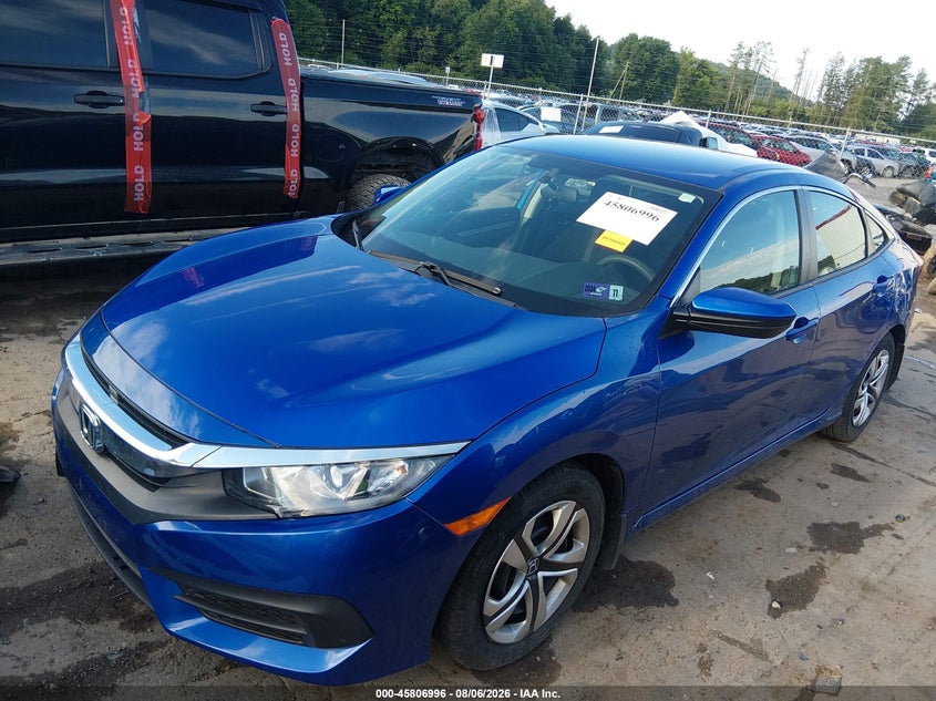Vin: 2hgfc2f55jh518037, lot: 46305843, honda civic lx 20182