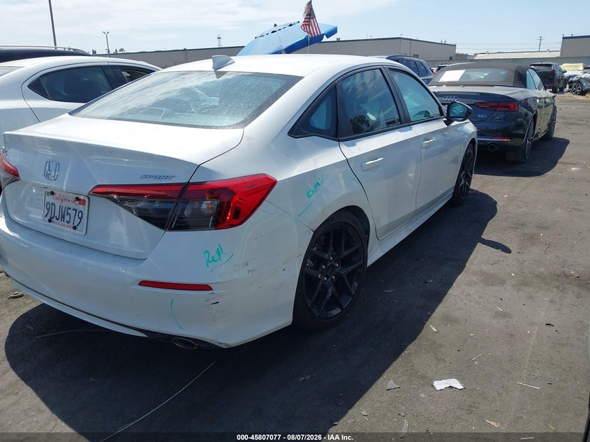 Vin: 2hgfe2f54nh603144, lot: 46305923, honda civic sport 20224