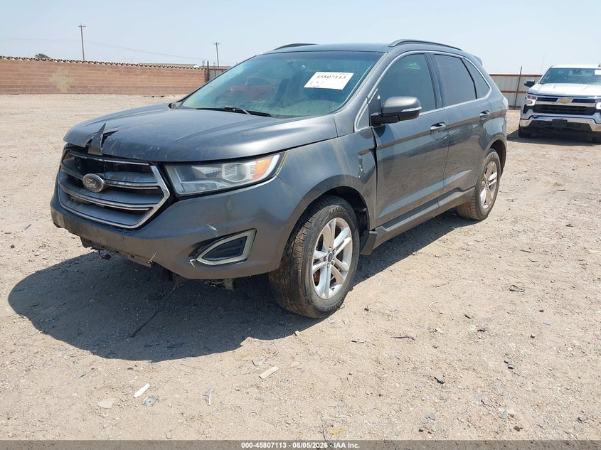 Vin: 2fmtk3j89fbb20718, lot: 46305959, ford edge sel 20152