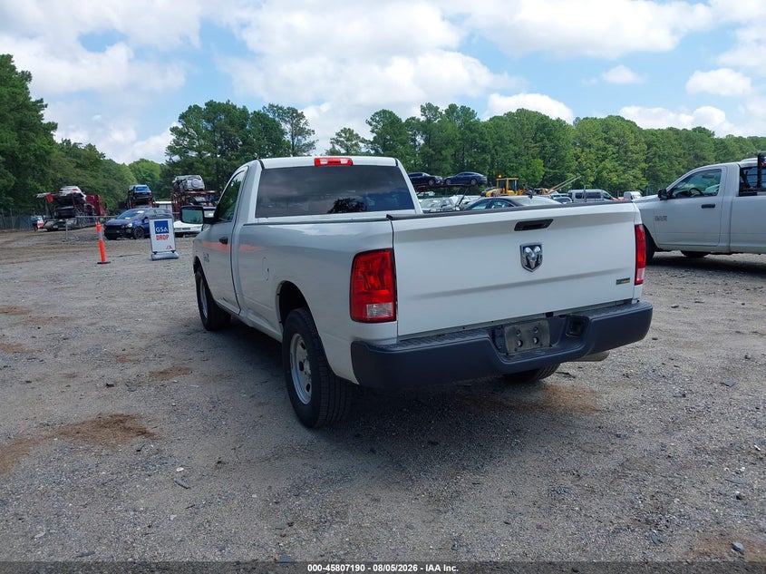 Vin: 3c6jr6dg4hg708173, lot: 46306036, ram 1500 tradesman  4x2 8' box 20173