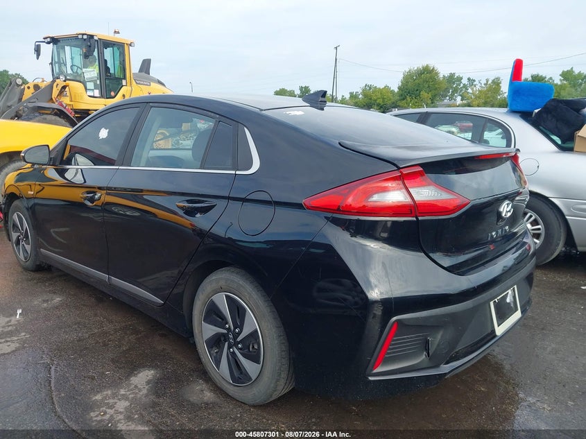 Vin: kmhc75lcxku117975, lot: 46306147, hyundai ioniq hybrid sel 20193