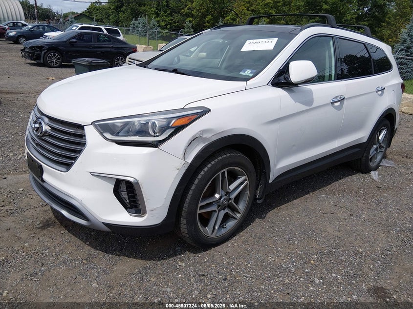 Vin: km8srdhf6hu207085, lot: 46306170, hyundai santa fe se ultimate 20172