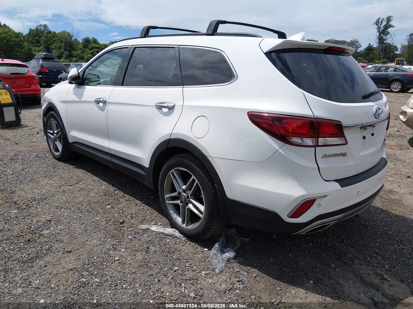 Vin: km8srdhf6hu207085, lot: 46306170, hyundai santa fe se ultimate 20173