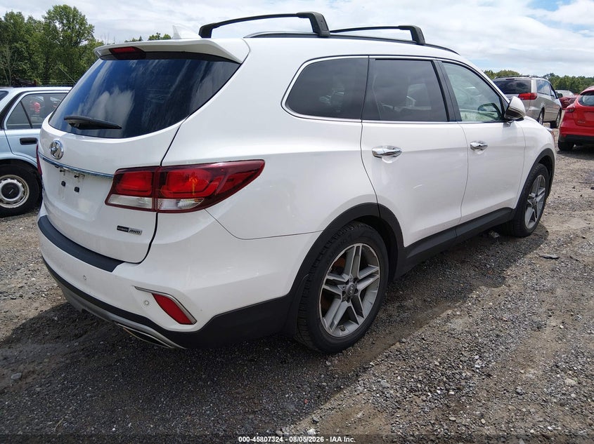 Vin: km8srdhf6hu207085, lot: 46306170, hyundai santa fe se ultimate 20174