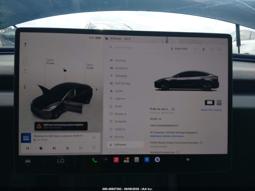 TESLA MODEL 3 2024 VIN 5YJ3E1EA5RF854177