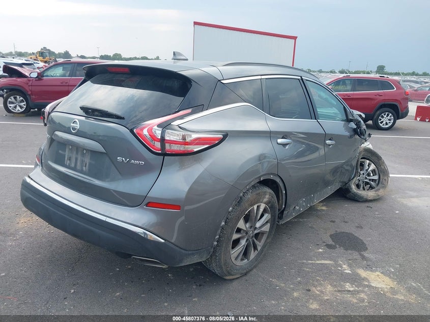 Vin: 5n1az2mh4gn147551, lot: 46306222, nissan murano sv 20164