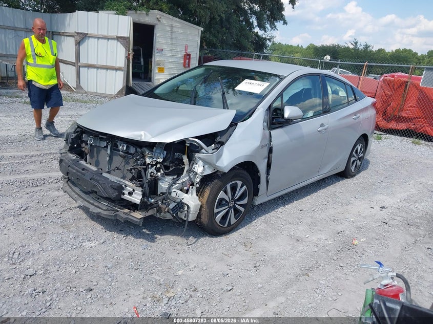 Vin: jtdkarfp6j3092889, lot: 46306229, toyota prius prime plus 20182