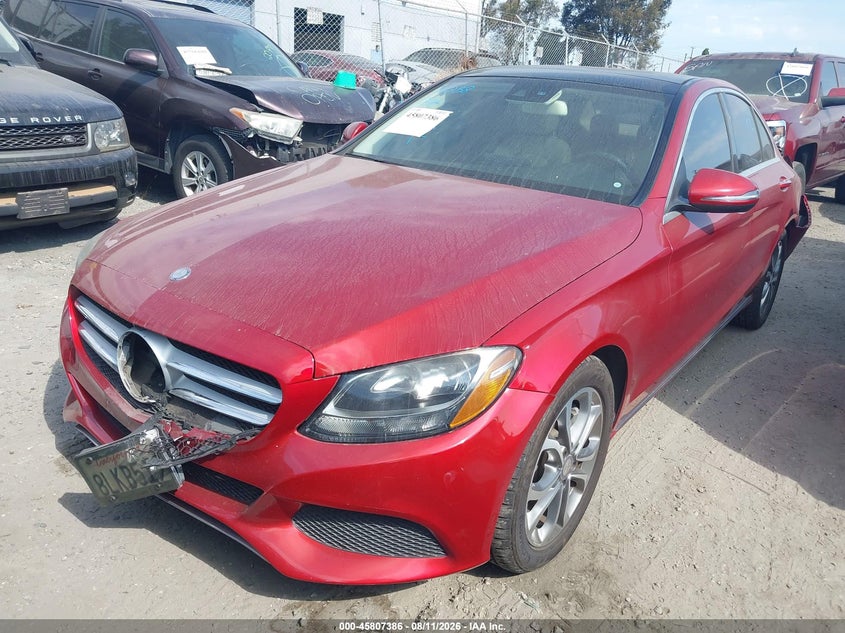 2016 Mercedes-Benz C 300, Удар сзади, IAAI, VIN 55SWF4JB5GU149708 — фото 2