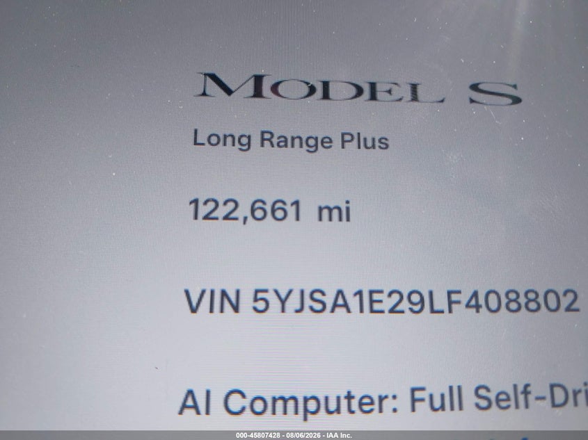 2020 TESLA MODEL S LONG RANGE DUAL MOTOR ALL-WHEEL DRIVE/LONG RANGE PLUS DUAL MOTOR ALL-WHEEL DRIVE · Фото 15