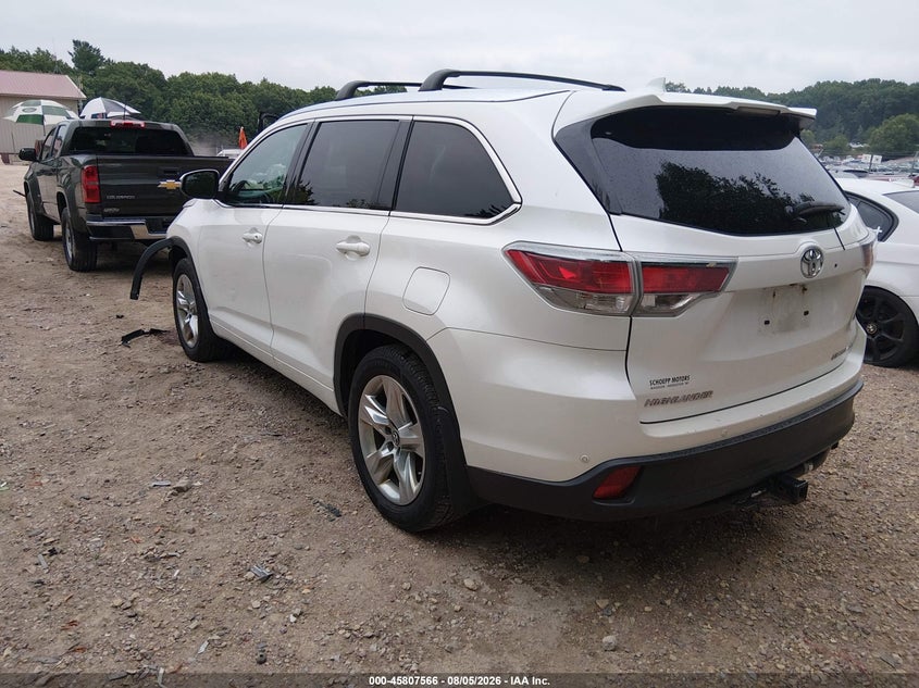 Vin: 5tddkrfh4gs347710, lot: 46306412, toyota highlander limited platinum v6 20163