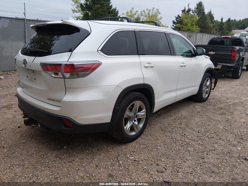 Vin: 5tddkrfh4gs347710, lot: 46306412, toyota highlander limited platinum v6 20164