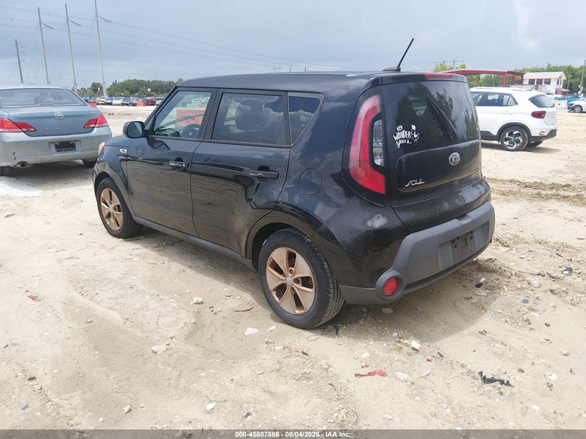 Vin: kndjn2a29g7368485, lot: 46306431, kia soul 20163