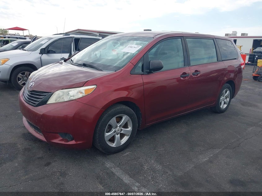Vin: 5tdka3dc1cs009917, lot: 46306493, toyota sienna base 7 passenger 20122