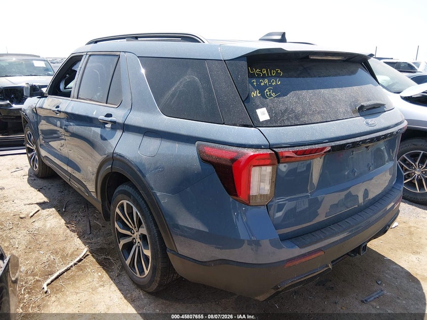 Vin: 1fmuk7kh9sgb43994, lot: 46306501, ford explorer st-line 20253
