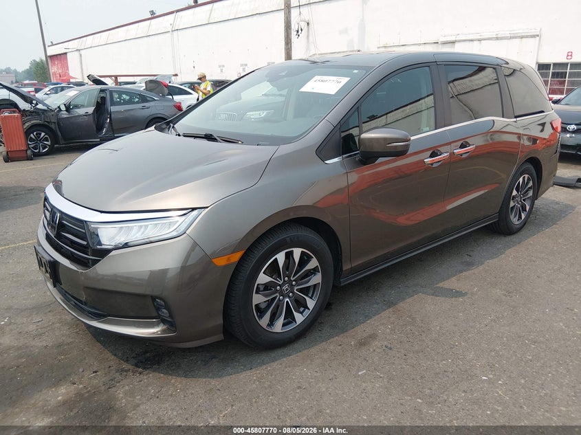 Vin: 5fnrl6h78nb050494, lot: 46306616, honda odyssey ex-l 20222