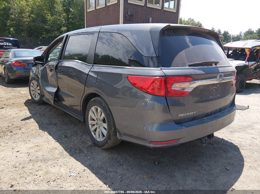 Vin: 5fnrl6h26jb098705, lot: 46306632, honda odyssey lx 20183