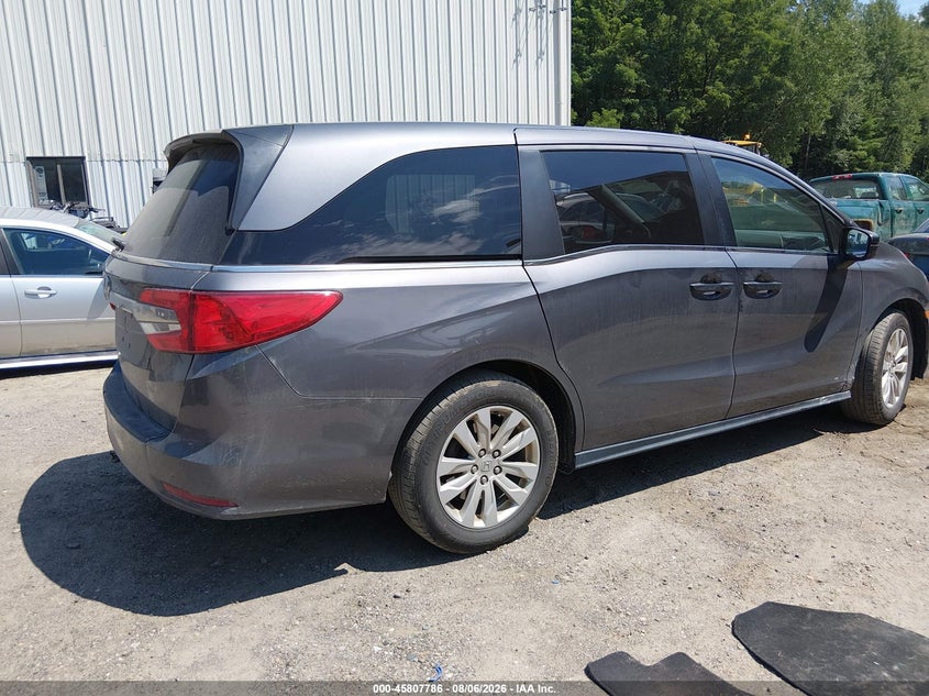 Vin: 5fnrl6h26jb098705, lot: 46306632, honda odyssey lx 20184