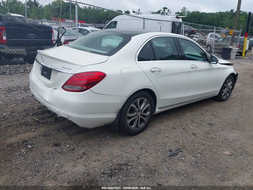 Vin: 55swf4kb1gu166178, lot: 46306678, mercedes-benz c 300 4matic 20164