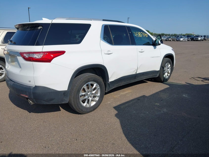 Vin: 1gnevgkw1jj142894, lot: 46306686, chevrolet traverse lt cloth 20184