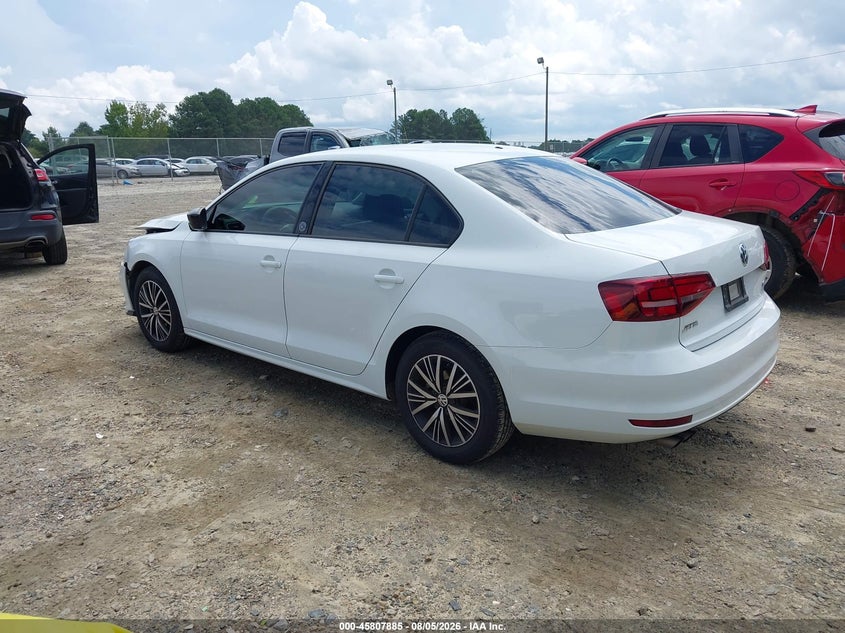 Vin: 3vwdb7aj3jm230607, lot: 46306731, volkswagen jetta 1.4t se/1.4t wolfsburg edition 20183