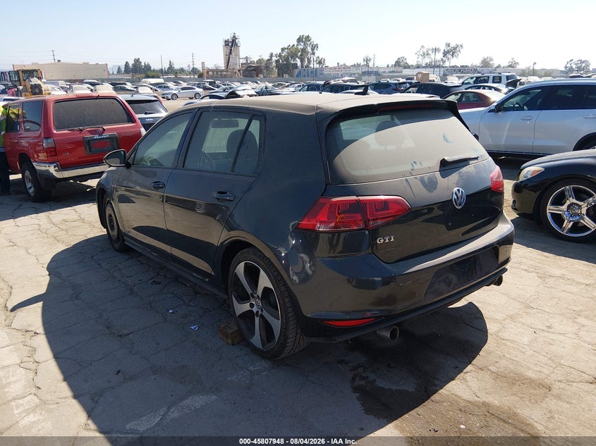 Vin: 3vw5t7au2gm048238, lot: 46306794, volkswagen golf gti s 4-door 20163