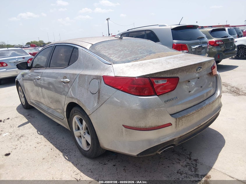 Vin: knagm4a79f5584574, lot: 46306952, kia optima lx 20153