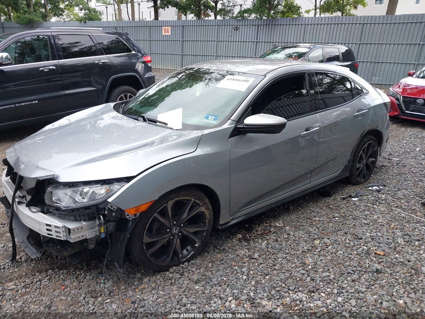 2018 Honda Civic Sport, Front & Rear, IAAI, VIN SHHFK7H46JU224296 — photo 2