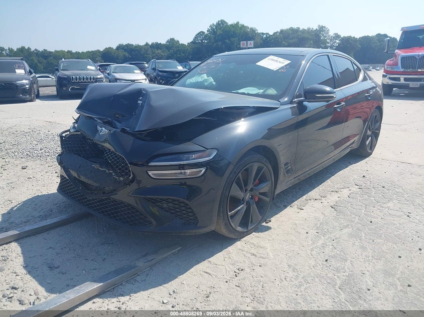 Vin: kmtg54te8nu083824, lot: 46307115, genesis g70 3.3t rwd 20222