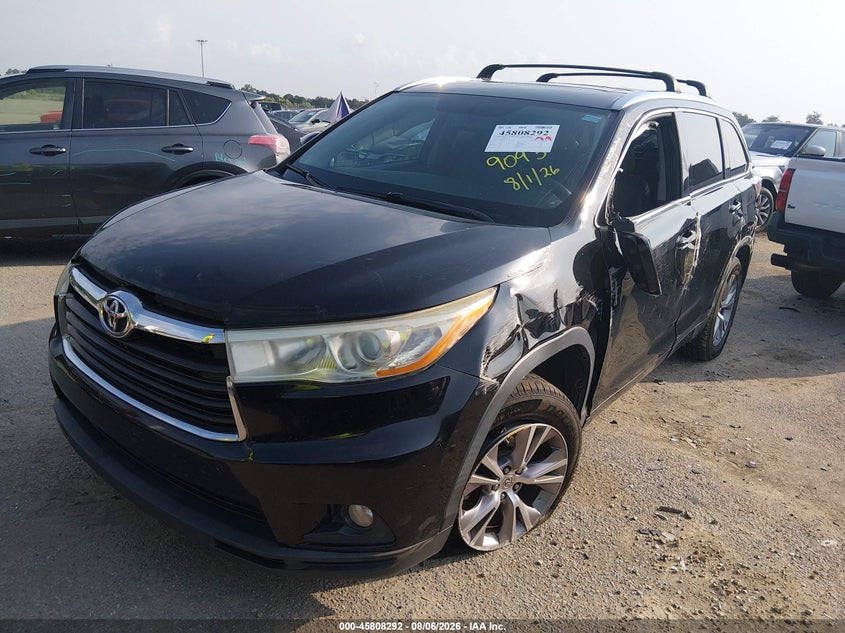 Vin: 5tdkkrfh6es035182, lot: 46307138, toyota highlander xle v6 20142