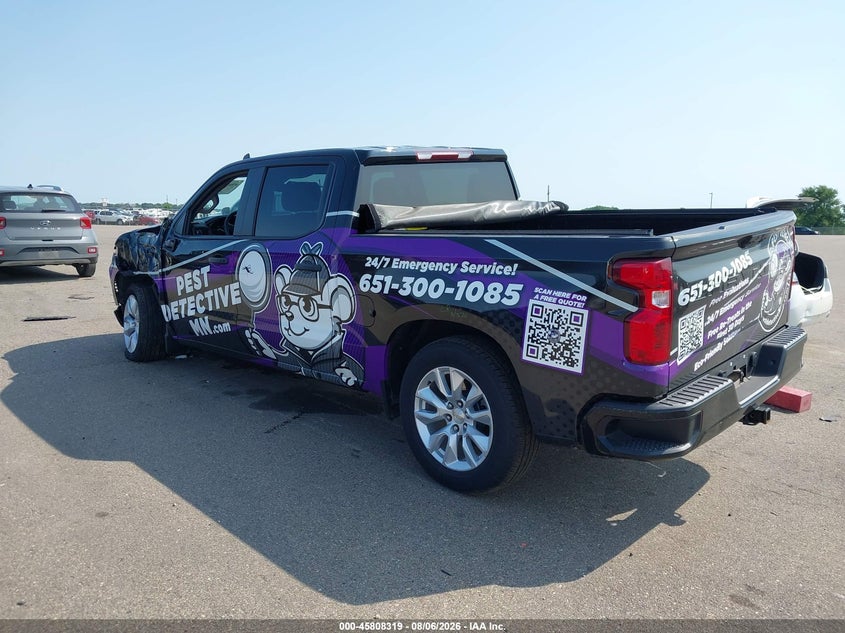Vin: 1gcpdbekxrz171369, lot: 46307165, chevrolet silverado 1500 4wd  short bed custom 20243