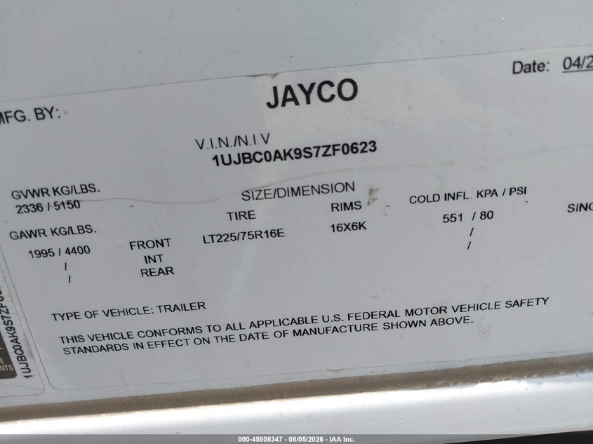 2025 OTHER JAYCO JAY FLIGHT TRAILER N/A