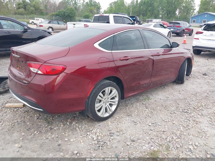 Vin: 1c3cccab0fn588388, lot: 46307281, chrysler 200 limited 20154