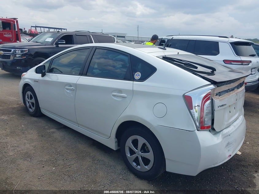 Vin: jtdkn3du6c1572598, lot: 46307551, toyota prius three 20123