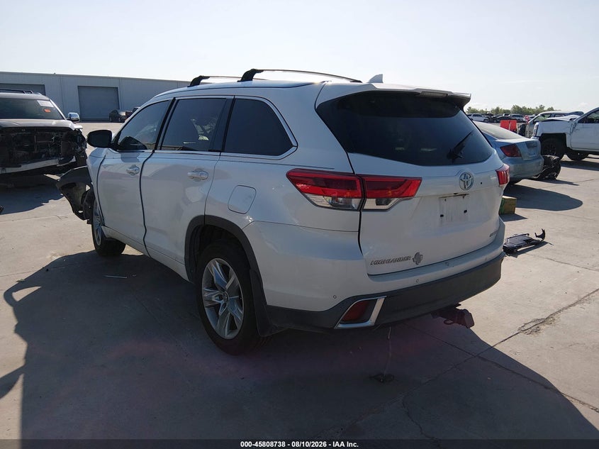 Vin: 5tdyzrfh5hs197279, lot: 46307584, toyota highlander limited 20173