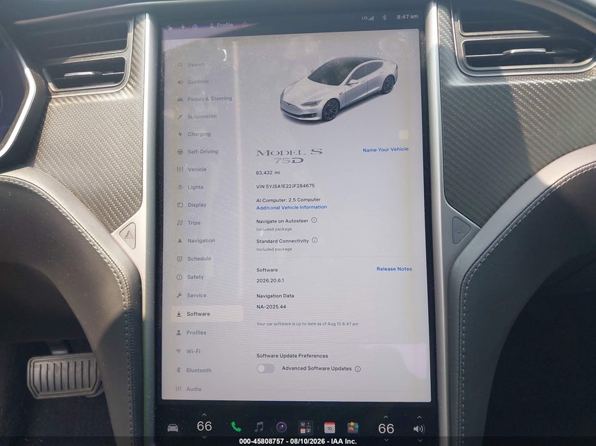 TESLA MODEL S 2018 VIN 5YJSA1E22JF284675