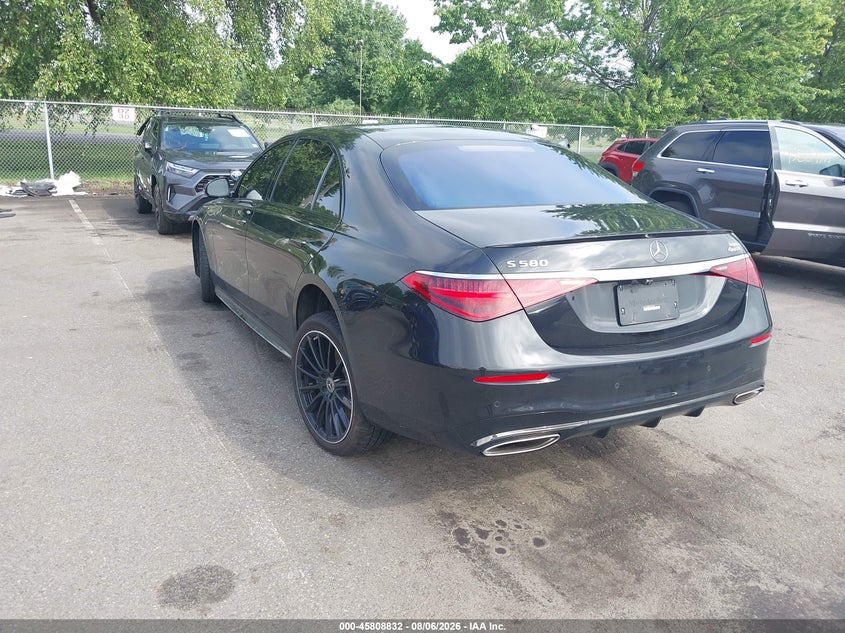 Vin: w1k6g7gb9pa199906, lot: 46307678, mercedes-benz s 580 4matic 20233