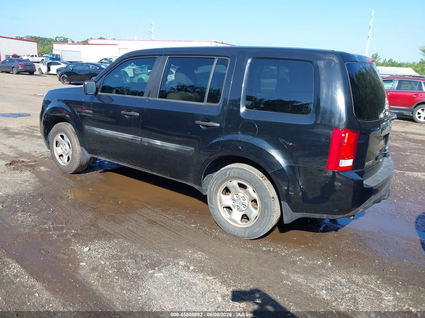 Vin: 5fnyf3h2xdb008316, lot: 46307738, honda pilot lx 20133