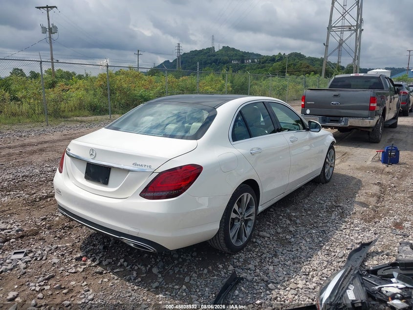 Vin: 55swf8eb1ku298241, lot: 46307778, mercedes-benz c 300 4matic 20194