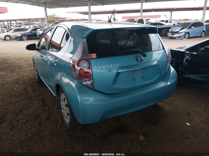 Vin: jtdkdtb38d1032104, lot: 46307793, toyota prius c two 20133