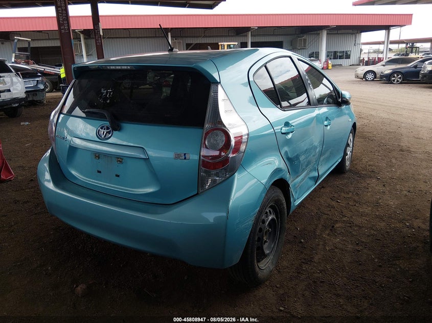 Vin: jtdkdtb38d1032104, lot: 46307793, toyota prius c two 20134