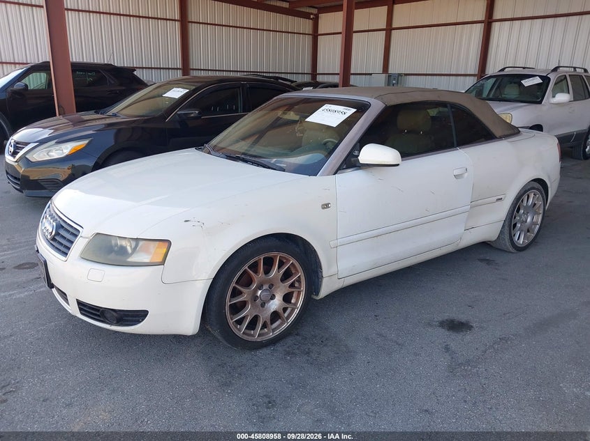 AUDI A4 2005 VIN WAUBC48H75K020319