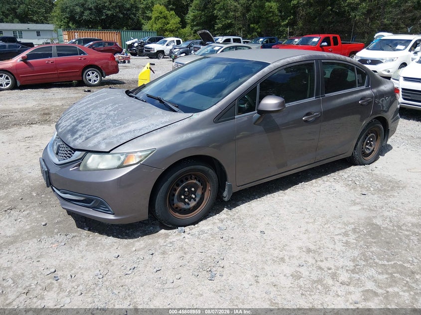 Vin: 2hgfb2f59dh593444, lot: 46307805, honda civic lx 20132