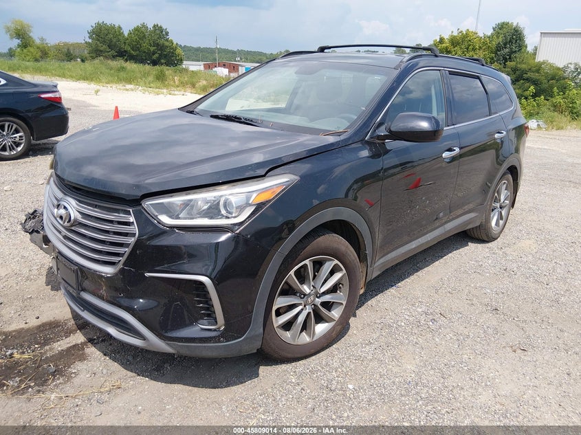 Vin: km8sm4hf8hu252494, lot: 46307860, hyundai santa fe se 20172