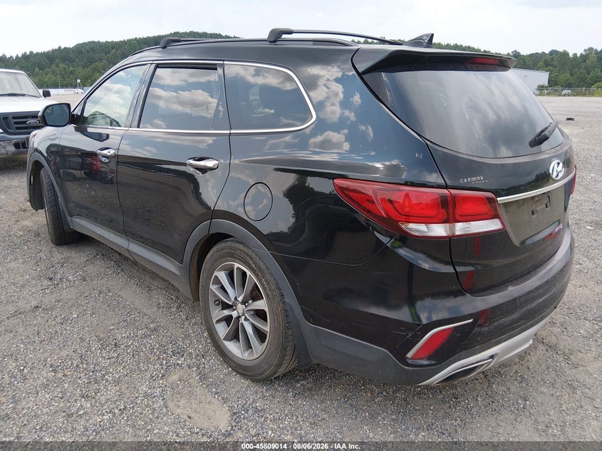 Vin: km8sm4hf8hu252494, lot: 46307860, hyundai santa fe se 20173